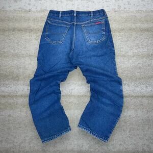 Vintage 90s Dickies Jeans 38x30 Regular Straight Leg Medium Wash Flannel Lined